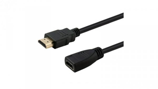 Przedłużacz z przesłoną SAVIO CL-132 (HDMI F - HDMI M 1m kolor czarny)