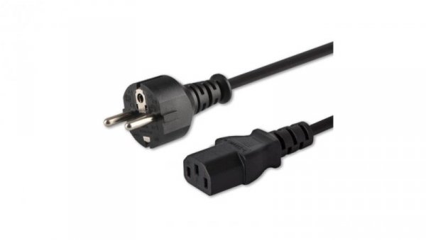 Kabel SAVIO CL-138 (C13 / IEC C13 / IEC 320 C13 - Schuko M 1,8m kolor czarny)