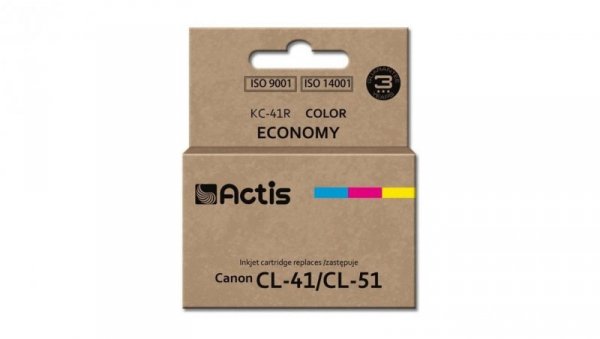 Tusz ACTIS KC-41R (zamiennik Canon CL-41/CL-51 Standard 18 ml kolor)