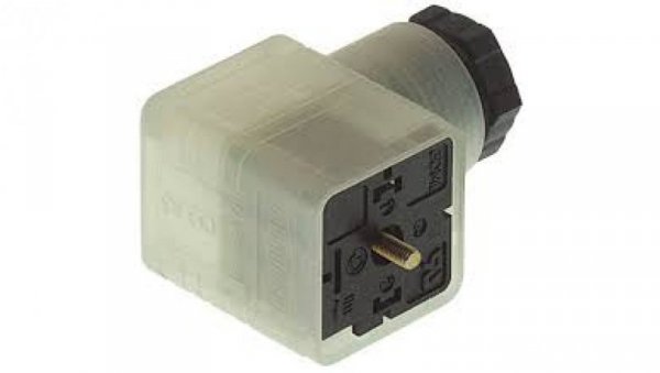 Złącze zaworowe serii GDM żeński 3-pinowe (2+PE) zacisk śrubowy PG11 dioda LED 24 V AC/DC 8 A GDML 2011 LED 24 VR YE schwarz