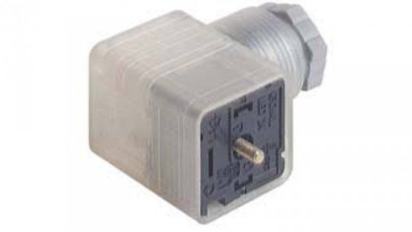 Złącze zaworowe serii GDM żeński 3-pinowe (2+PE) śrudowe PG11 dioda LED 24 V AC/DC 1 A GDML 2011 LED 24 HH grau