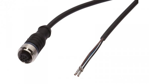 Kabel konfekcjonowany jednostrony złącze M12 żeńskie 3-pinowe proste wolny koniec przewodu 3x0,34mm² 2m PUR 250V VK200025