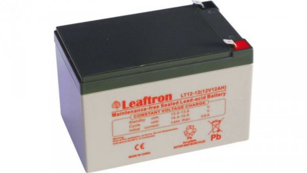 Akumulator AGM żelowy leaftron LT 12V -12 T2 12V 12Ah LT12-12