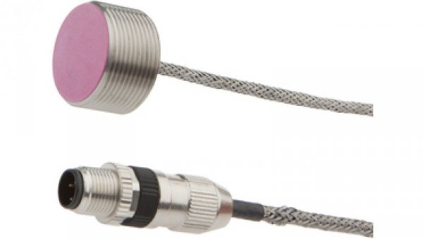 Czujnik indukcyjny M30x1.5 dł: 28mm zabudowany Sn: 8mm 10-35V DC 0-140stC PNP NO złącze kablowe M12 6m IP50 IB30C283