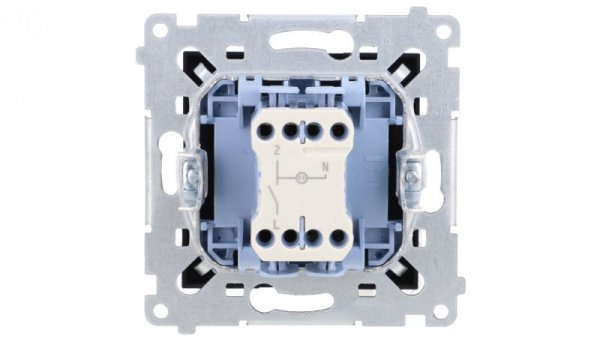 Simon 54 Łącznik jednobiegunowy z sygnalizacją załączenia LED (moduł) 10AX 250V szybkozłącza, czarny mat DW1ZL.01/49