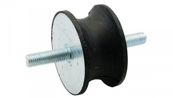 Nóżka z gwintem, M10, Ø 38mm, materiał: Guma naturalna 60Shore A, RS PRO