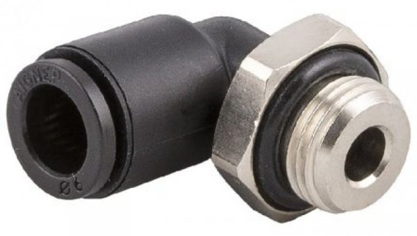 Obrotowa złączka pośrednia kolankowa gwint M5 męskie, Wciskane 6 mm RS PRO
