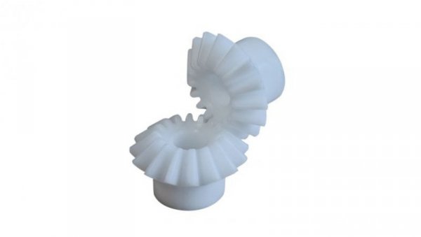 Przekładnia stożkowa, zęby: 16, Skośne, skok: 1.5mm, kąt: 20, otwór: 8mm