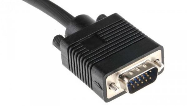 Zespół cyfrowych kabli wideo i monitorowych 7m Męskie złącze VGA HD15 to Męskie złącze VGA HD15 Czarny