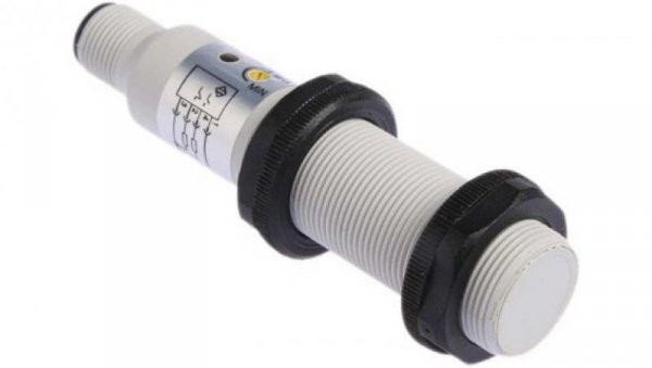 Czujnik pojemnościowy NPN 8 mm cylindryczny M18 x 1 15 mA 10→ 30 V DC IP67