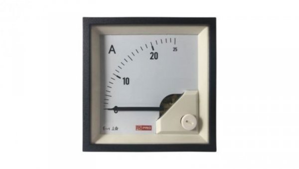 Amperomierz analogowy panelowy 25 (Input)A AC -10C do +65C RS PRO