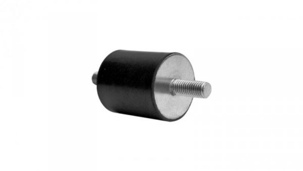 Nóżka z gwintem, M6X15, Ø 20mm, materiał: Guma, stal 55Shore A, RS PRO