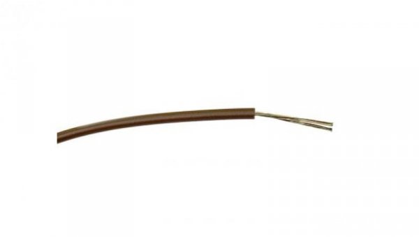 Przewód jednożyłowy linkowy, 0,2 mm², 7/0,2 mm, 24 AWG, PVC, 1 kV AC, Brązowy, dł. 100m, RS PRO