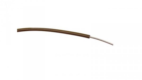 Przewód jednożyłowy linkowy, 0,6 mm², 1/0,6 mm, 19 AWG, PVC, 1 kV AC, Brązowy, dł. 100m, RS PRO