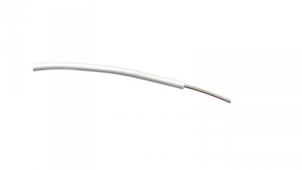 Przewód jednożyłowy linkowy, 0,6 mm², 1/0,6 mm, 19 AWG, PVC, 1 kV AC, Biały, dł. 100m, RS PRO
