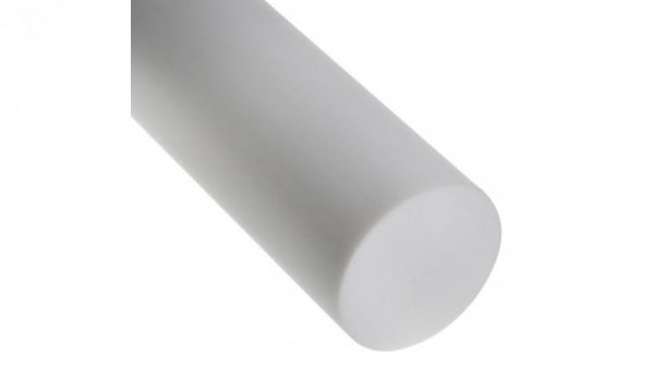 Pręt z fluorowego tworzywa sztucznego PTFE, Ø 50mm x 500mm, kolor: Nieprzezroczyste