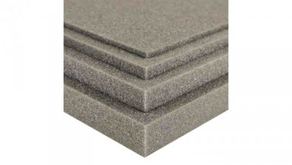 Arkusz gumy, 30kg/m³, 950mm x 950mm x 15mm, , samoprzylepny, RS PRO