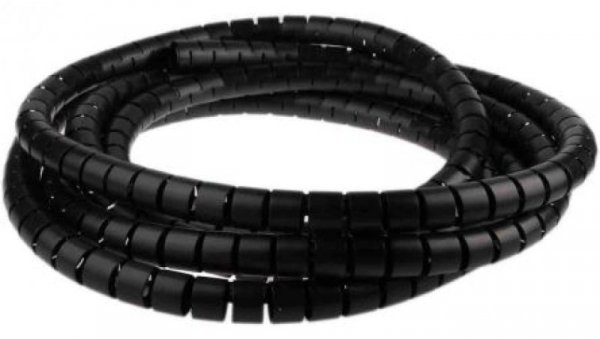 Opaska spiralna, materiał: PA 6, kolor: Czarny, RS PRO