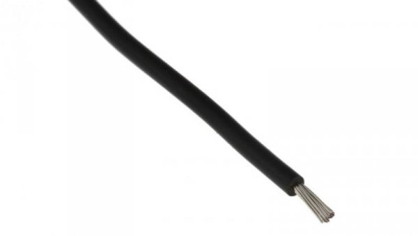 Przewód o podwyższonej odporności izolacja silikonowa Czarny, 100m 1 mm² 32/0,2 mm, 500 V, -60→ +180C., Ø