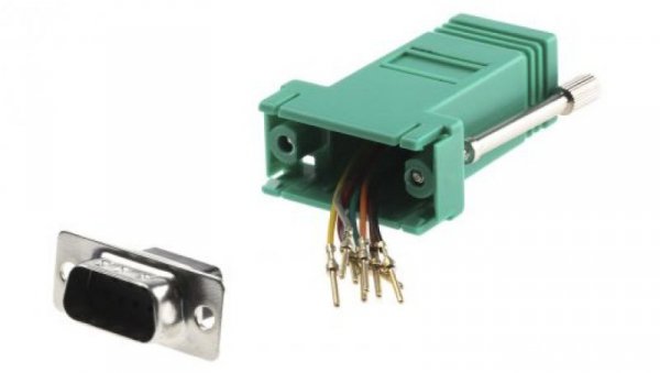 Adapter do złączy RJ, 9-stykowe D-sub męskie, RJ45 żeńskie
