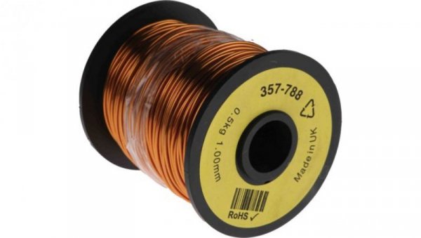 Przewód miedziany, Jednordzeniowy, 18 AWG, 0,82 mm², dł.: 80m, Maksymalnie +155C