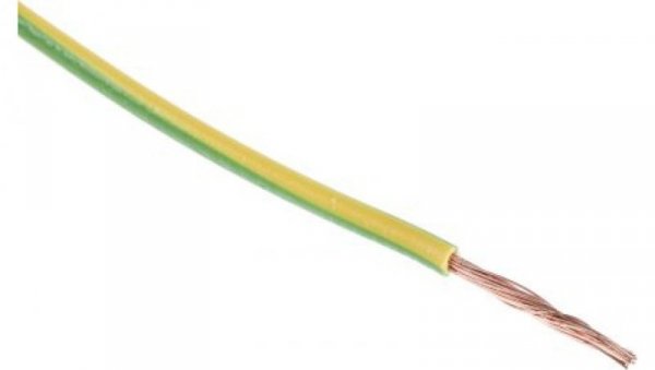 Jednożyłowy kabel sterowniczy CSA 2,5 mm², Maks. +70C 600 V Zielony/Żółty, RS PRO