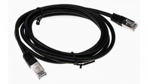 Kabel kategorii 6, Czarny, Wtyk RJ45/męski RJ45dł.: 2m, mat. koszulki: PVC