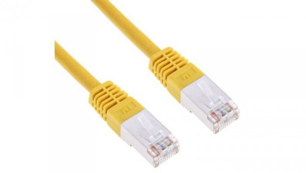 Kabel kategorii 6, Żółty, Wtyk RJ45/męski RJ45dł.: 1m, mat. koszulki: PVC