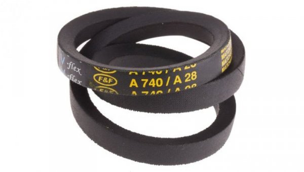 Pas napędowy, profil A, materiał: PET, guma, 13mm x 8mm x 710mm, RS PRO