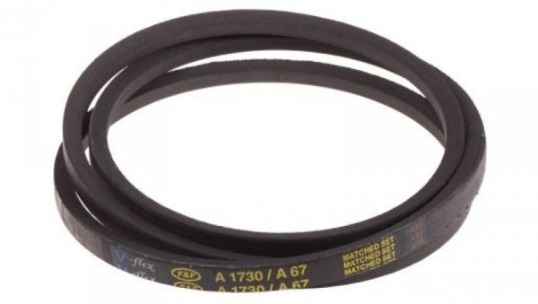 Pas napędowy, profil A, materiał: PET, guma, 13mm x 8mm x 1.7m, RS PRO