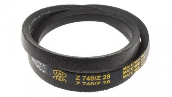 Pas napędowy, profil Z, materiał: PET, guma, 10mm x 6mm x 710mm, RS PRO