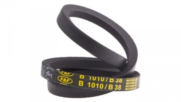 Pas napędowy, profil B, materiał: PET, guma, 17mm x 11mm x 965mm, RS PRO
