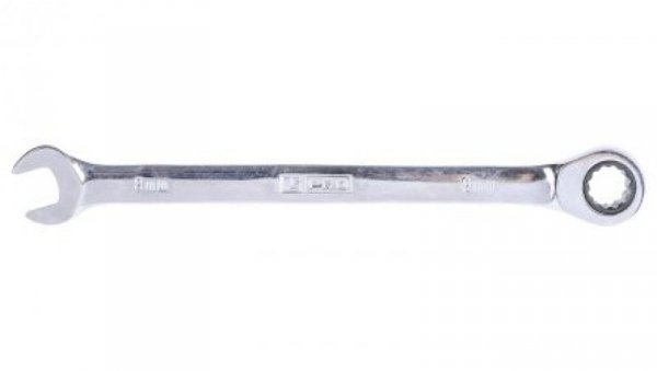 Uniwersalny klucz zapadkowy, roz. 8 mm, dł. 136 mm, materiał: Stal chromowo-wanadowa, RS PRO