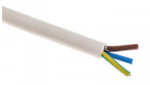 Sieciowy kabel zasilający 3 Core Polichlorek winylu PVC Sheath Biały 7.1mm od , 500 V