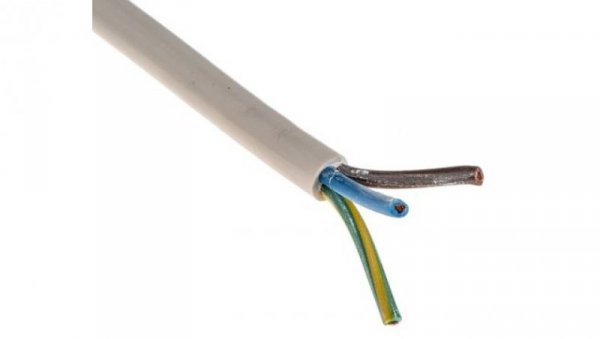 Sieciowy kabel zasilający 3 Core Polichlorek winylu PVC Sheath Biały 9.4mm od , 500 V