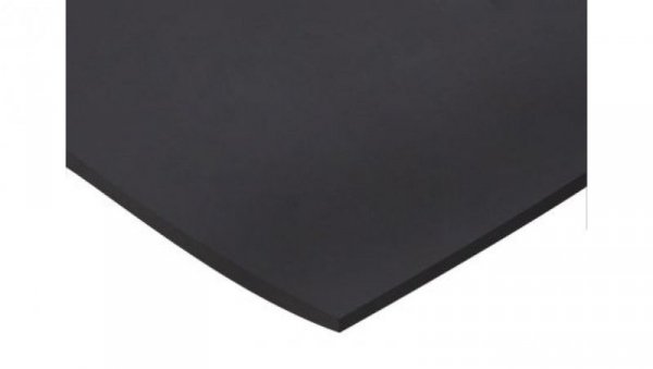 Arkusz gumy, Czarny, 1.4g/cm³, 1m x 1.2m x 3mm, RS PRO