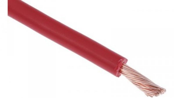 Jednożyłowy kabel sterowniczy CSA 6 mm², Maks. +70C 600 V Czerwony, RS PRO