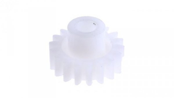 Koło zębate walcowe, moduł: 1, l.zębów: 18, śr. piasty: 10mm, śr. otworu: 5mm, POM