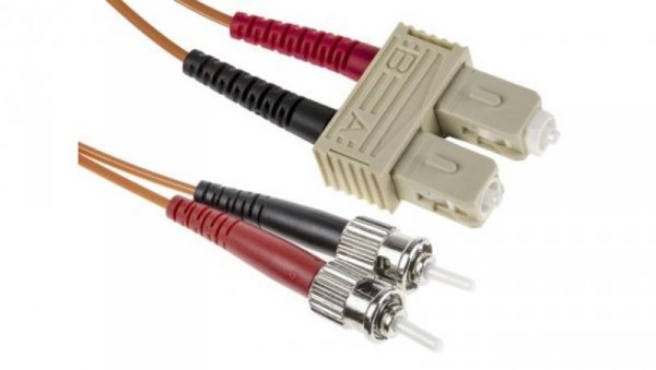 Kabel światłowodowy, średnica: 62.5/125μm, OM1 Wielomodowy, Pomarańczowy, ST/SC