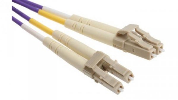 Kabel światłowodowy, średnica: 50/125μm, OM3 Wielomodowy, Fioletowy, LC / LC