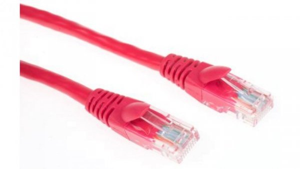 Kabel kat. 5e U/UTP Czerwony 10m
