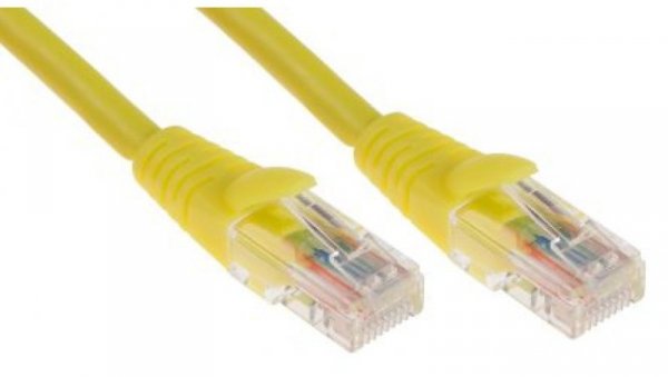 Kabel kat. 5e U/UTP Żółty 3m