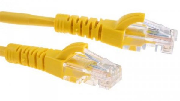 Kabel kat. 5e U/UTP Żółty 5m