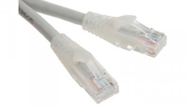 Kabel kategorii 6, Szary, Wtyk RJ45/męski RJ45dł.: 3m, mat. koszulki: PVC