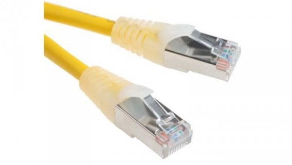 Kabel kat. 5e F/UTP Żółty 2m