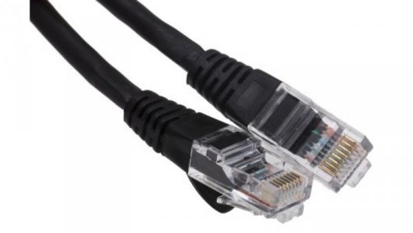 Kabel kat. 5e U/UTP Czarny 10m
