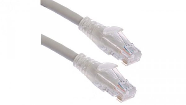 Kabel kategorii 6, Szary, Wtyk RJ45/męski RJ45dł.: 2m, mat. koszulki: PVC