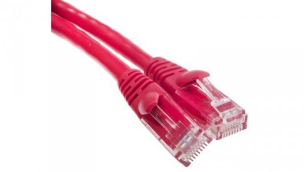 Kabel kategorii 6, Czerwony, Wtyk RJ45/męski RJ45dł.: 10m, mat. koszulki: PVC