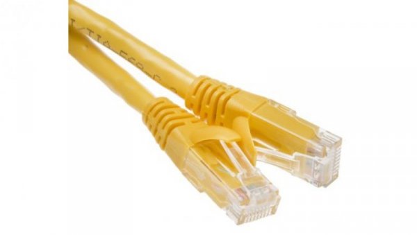 Kabel kategorii 6, Żółty, Wtyk RJ45/męski RJ45dł.: 3m, mat. koszulki: PVC