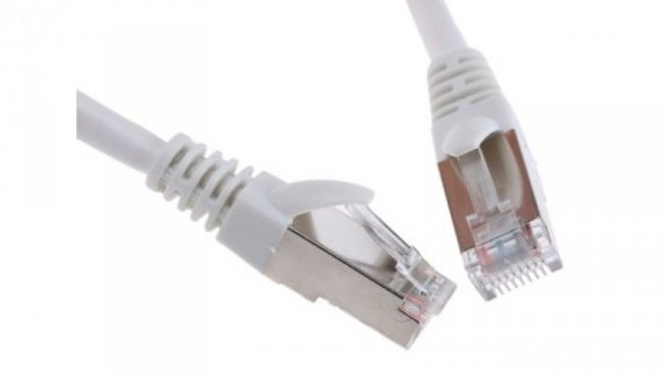 Kabel kat. 5e Folia Biały 1m